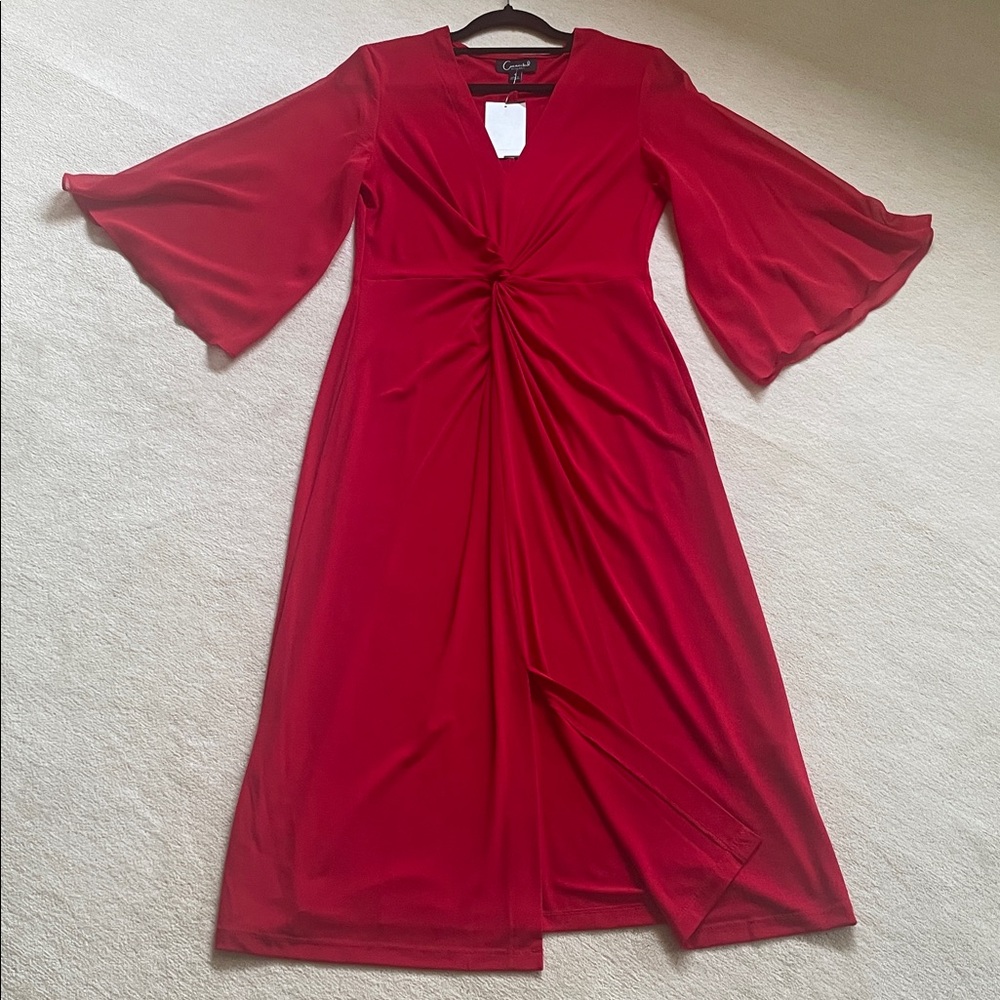 NWT Connected Apparel Apple Red jersey cocktail dress size 6